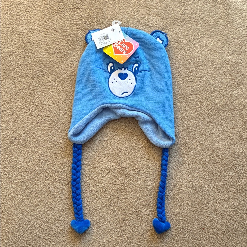 Care Bears Grumpy Bear Winter Hat With Braids - Women - One Size